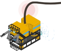 ROV動力ケーブル、光ファイバーケーブル